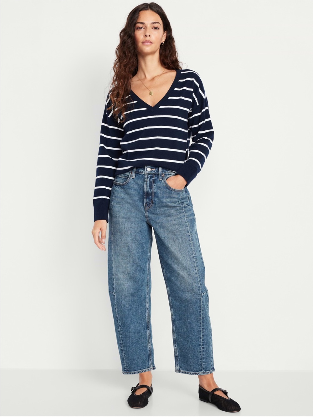 Old Navy High Rise Barrel Jeans